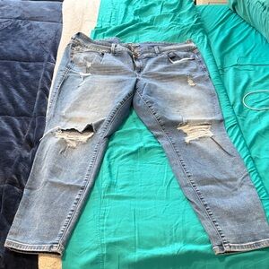 Torrid Jegging Light Blue Distressed Skinny Jeans 20R